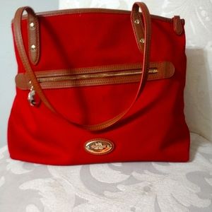 Authentic red Coach purse